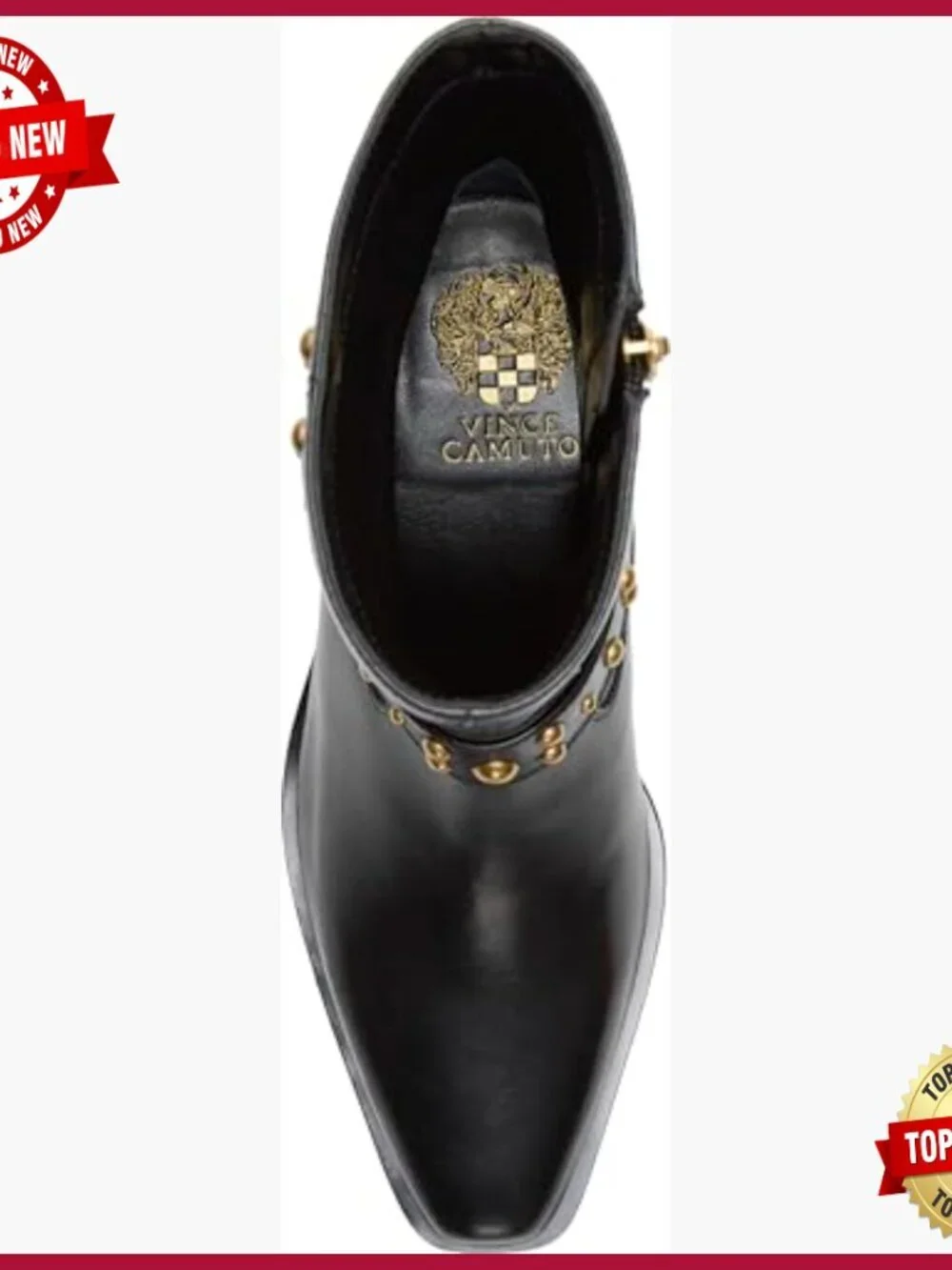Mid-Calf Boot with Edgy Stud Detailing - Block Heel Pull-On